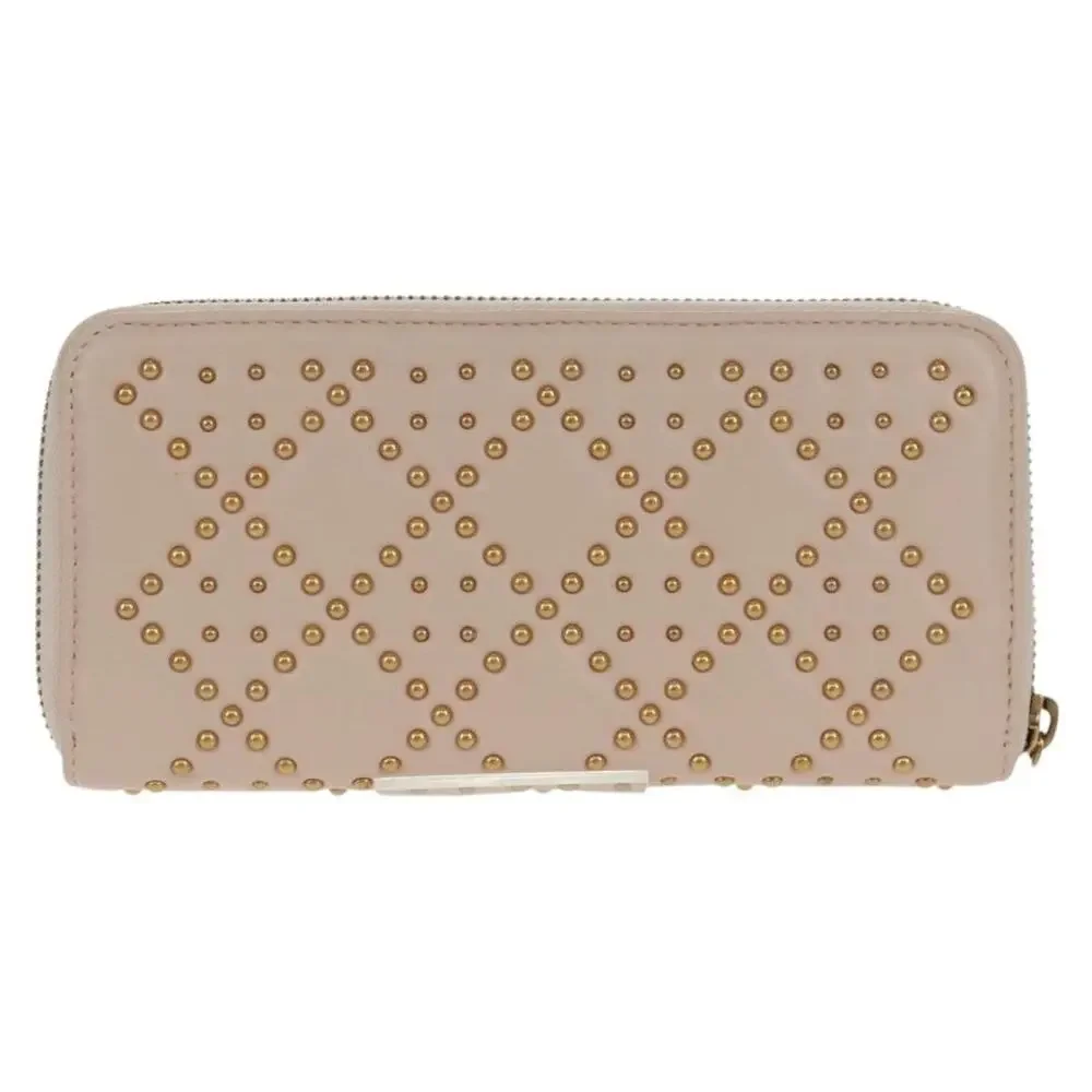 Dior Cannage Lambskin Studs Long Wallet Pink